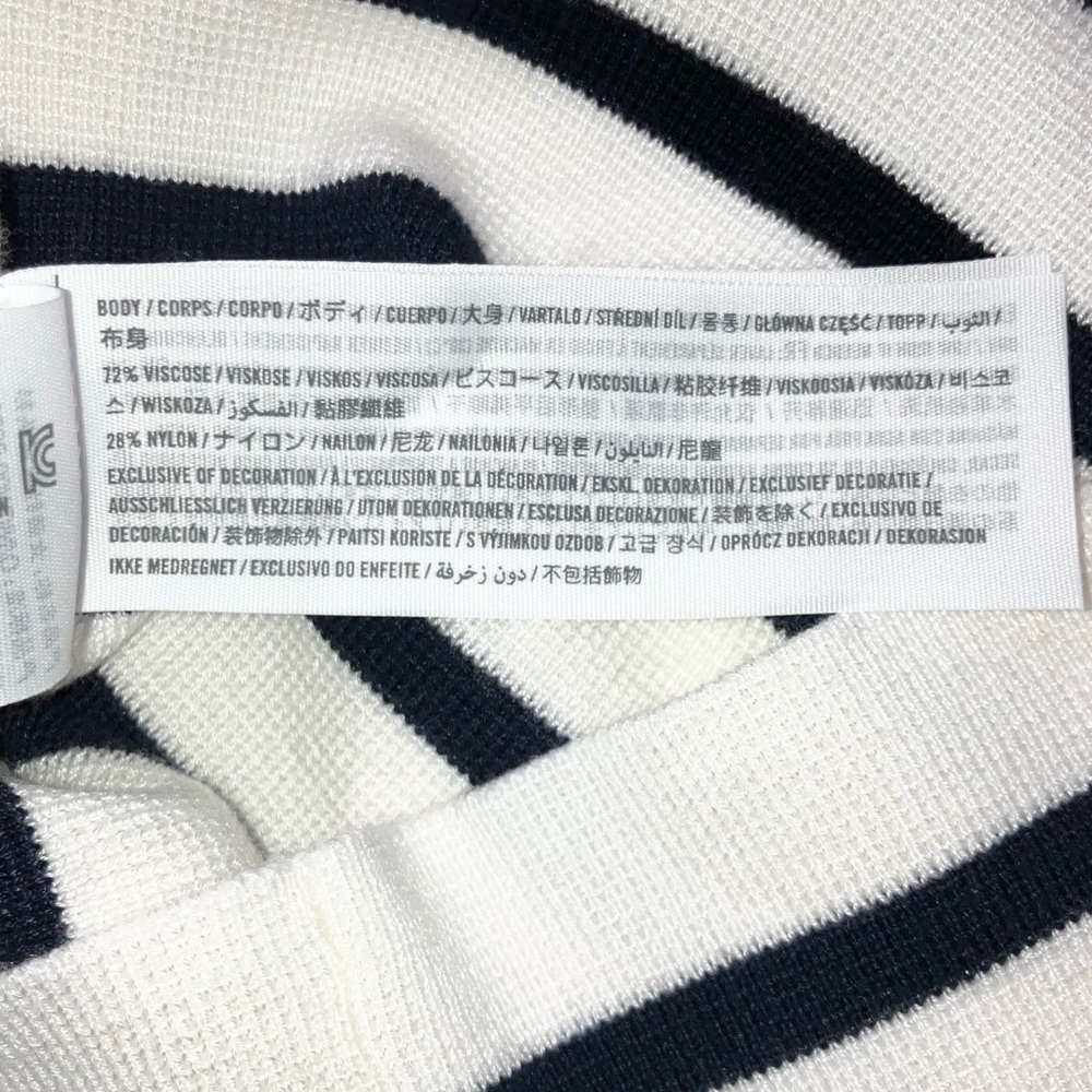 Abercrombie & Fitch Cozy Slim Crew Sweater Top Navy White Stripe Nautical XS - Picture 9 of 11
